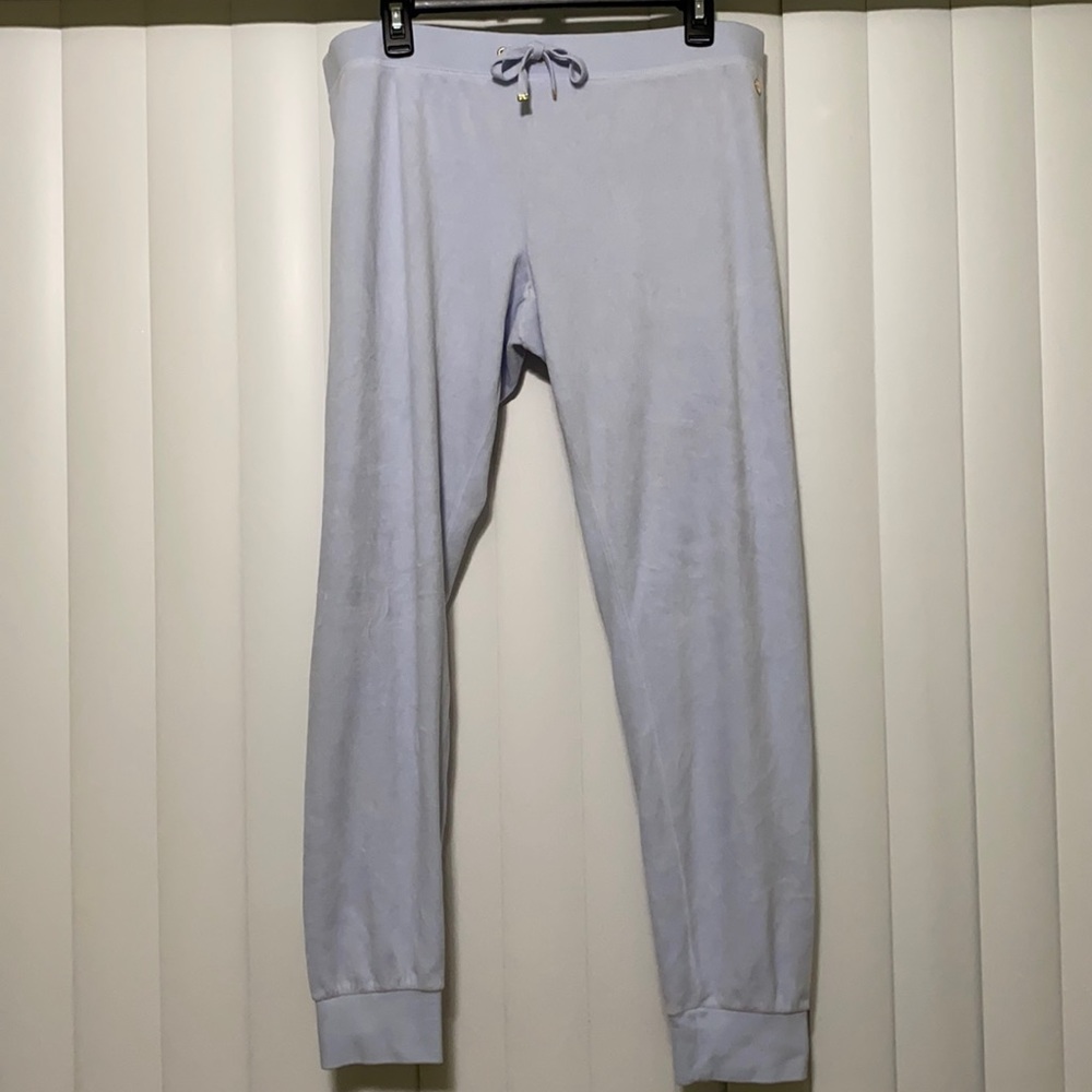 light blue juicy couture velour joggers